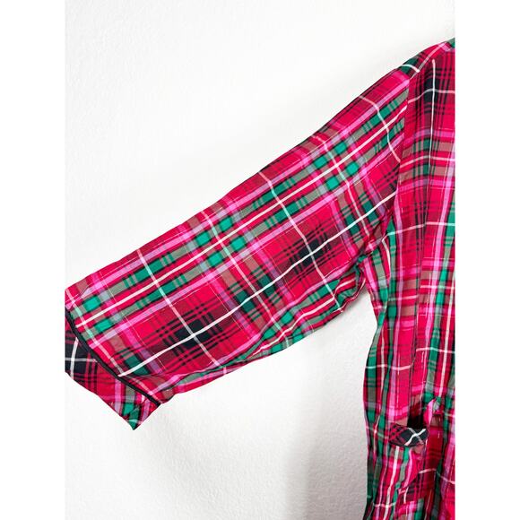 NWT Victoria’s Secret Flannel Romper Size XXL Red Plaid Print Pajamas Sleepwear - Picture 9 of 14